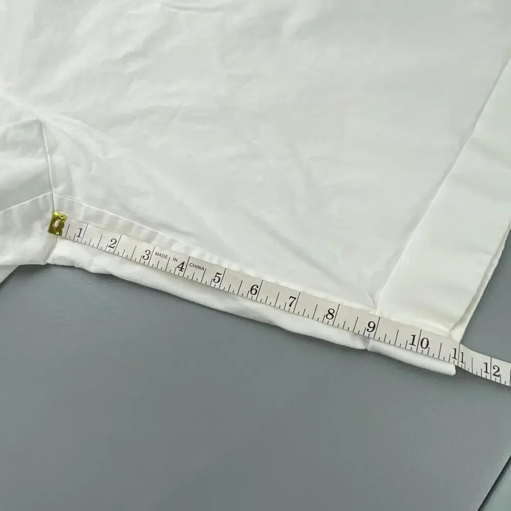 L-RL Ralph Lauren Active Women's White Roll Cuff Bermuda Shorts - Size 16